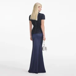 Metallic Boucle Maxi Dress^self-portrait Sale