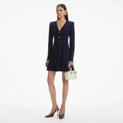 Pointelle Knit Mini Dress^self-portrait Outlet