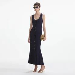 Viscose Knit Midi Dress^self-portrait Store
