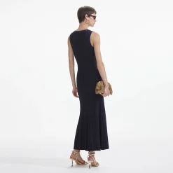 Viscose Knit Midi Dress^self-portrait Store