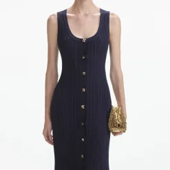 Viscose Knit Midi Dress^self-portrait Store