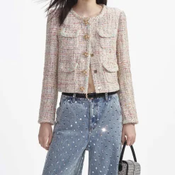 Boucle Boxy Jacket^self-portrait Hot
