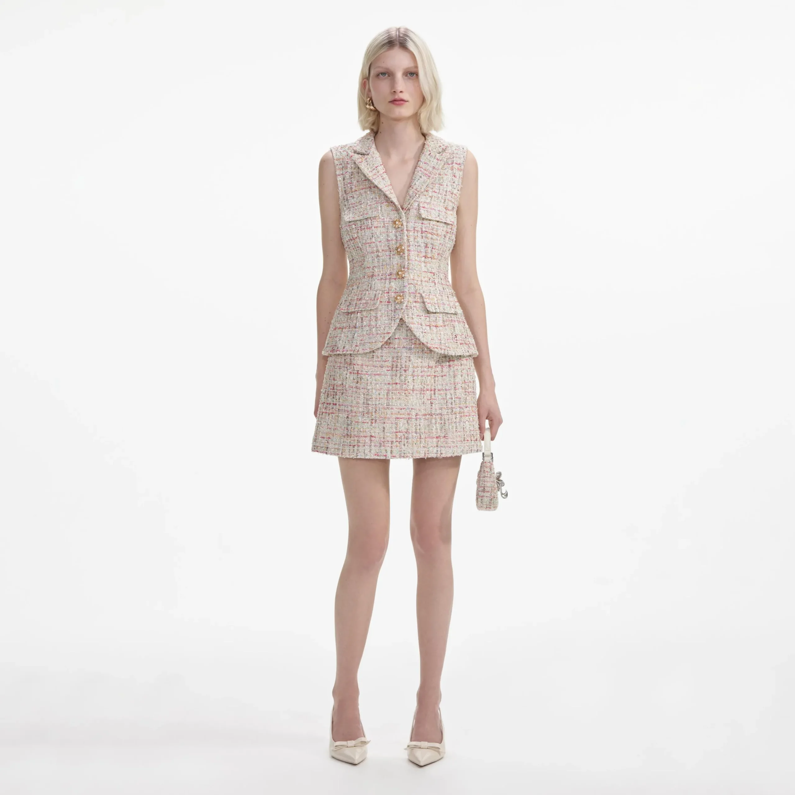 Boucle Tailored Mini Dress^self-portrait Outlet