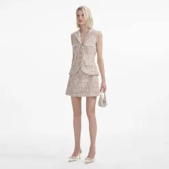 Boucle Tailored Mini Dress^self-portrait Outlet