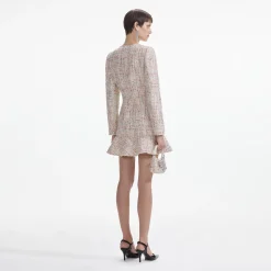 Boucle V-Neck Mini Dress^self-portrait Flash Sale
