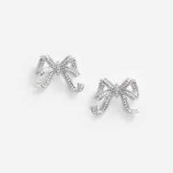 Crystal Bow Earrings^self-portrait Store