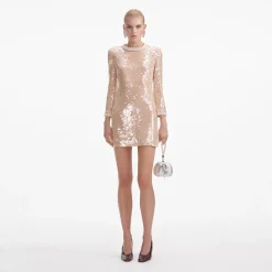 Trim Sequin Mini Dress^self-portrait Sale