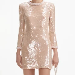 Trim Sequin Mini Dress^self-portrait Sale