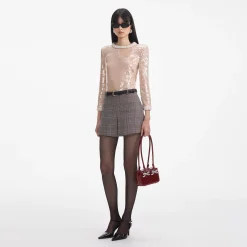 Trim Sequin Top^self-portrait Cheap