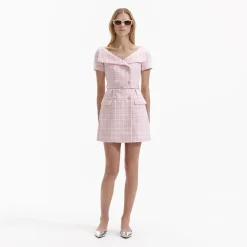 Boucle Off Shoulder Mini Dress^self-portrait Store