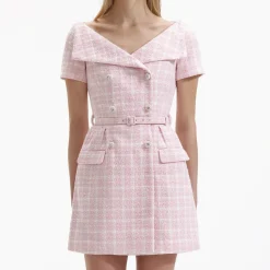 Boucle Off Shoulder Mini Dress^self-portrait Store