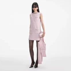 Boucle Pearl Trim Mini Dress^self-portrait Discount