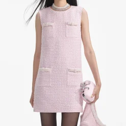 Boucle Pearl Trim Mini Dress^self-portrait Discount