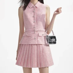 Boucle Tailored Mini Dress^self-portrait Cheap