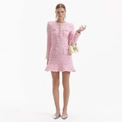 Check Knit Mini Dress^self-portrait Flash Sale