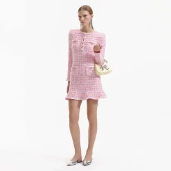 Check Knit Mini Dress^self-portrait Flash Sale
