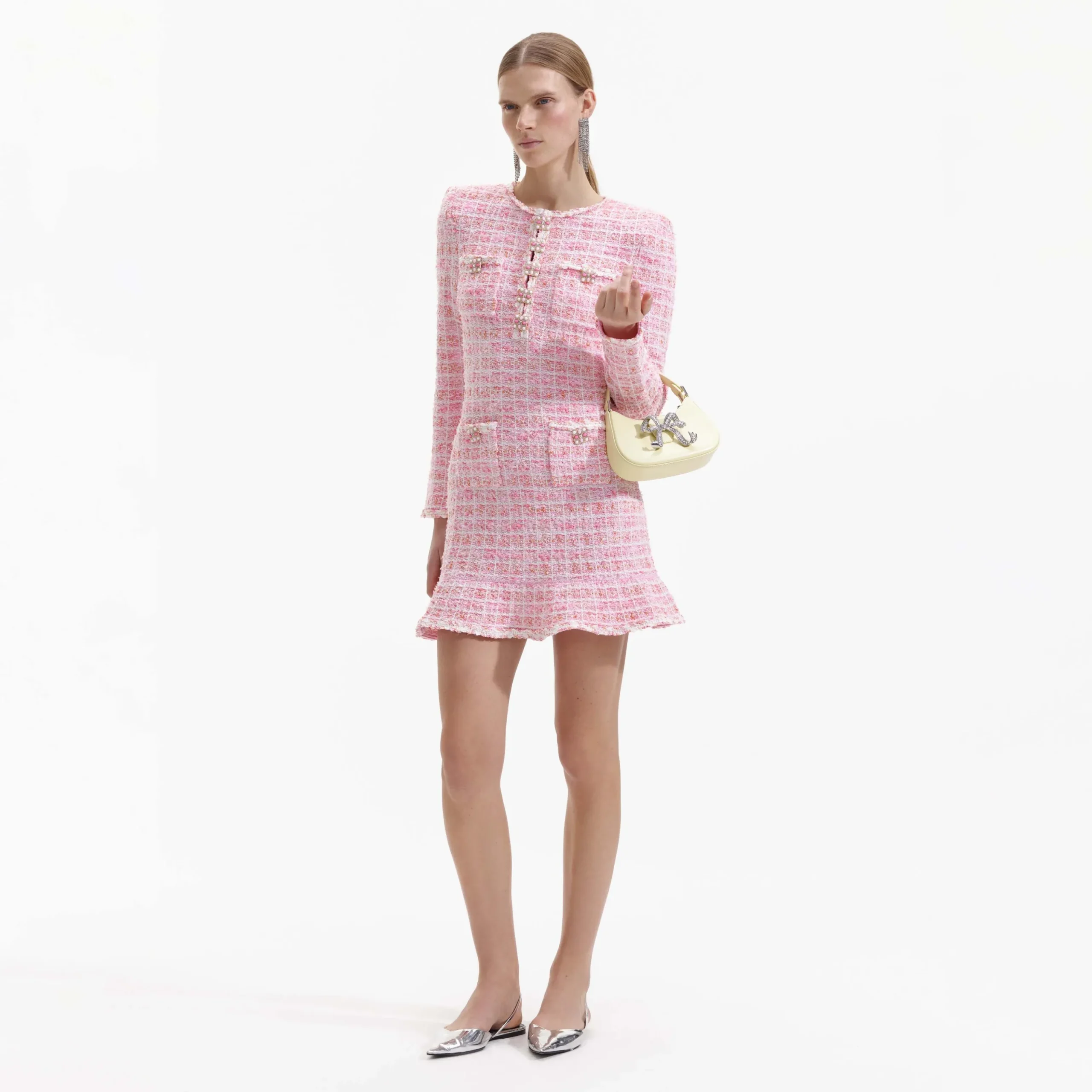 Check Knit Mini Dress^self-portrait Flash Sale