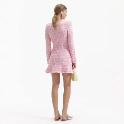 Check Knit Mini Dress^self-portrait Flash Sale