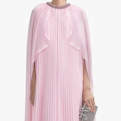 Chiffon Cape Midi Dress^self-portrait Store