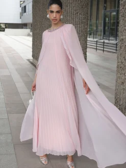 Chiffon Cape Midi Dress^self-portrait Store