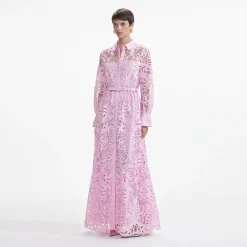 Cotton Lace Maxi Dress^self-portrait Clearance