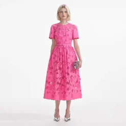 Cotton Lace Midi Dress^self-portrait Clearance