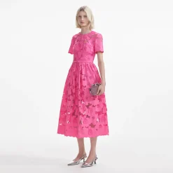Cotton Lace Midi Dress^self-portrait Clearance