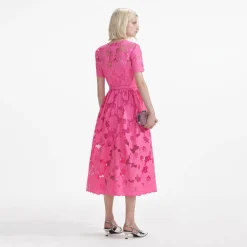 Cotton Lace Midi Dress^self-portrait Clearance