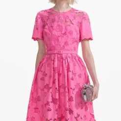 Cotton Lace Midi Dress^self-portrait Clearance