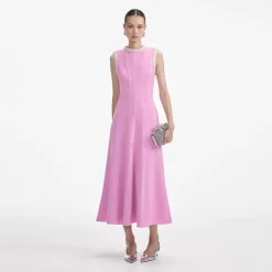 Crepe Pearl Trim Midi Dress^self-portrait Hot