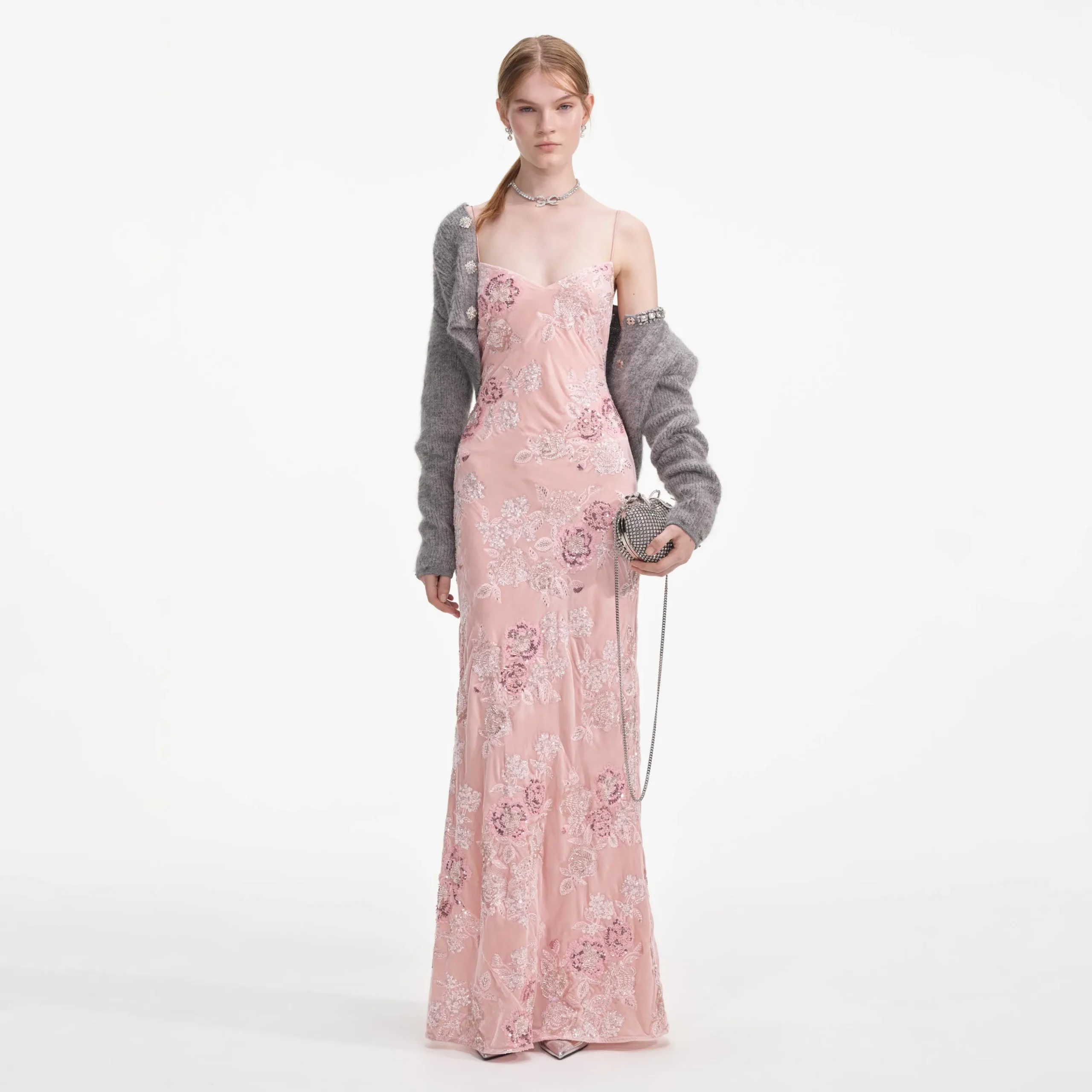 Embellished Velvet Maxi Dress^self-portrait Shop