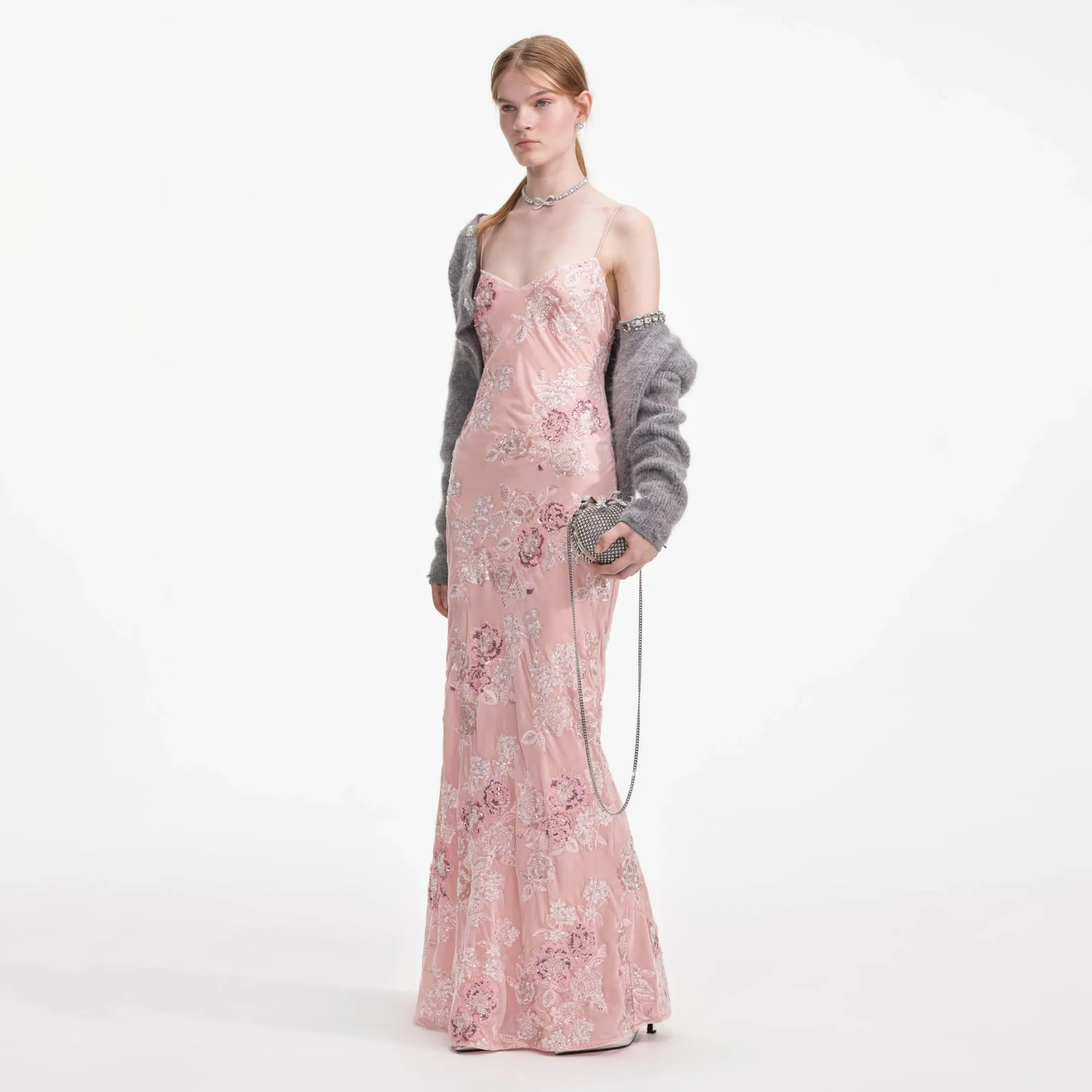 Embellished Velvet Maxi Dress^self-portrait Shop