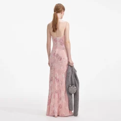 Embellished Velvet Maxi Dress^self-portrait Shop