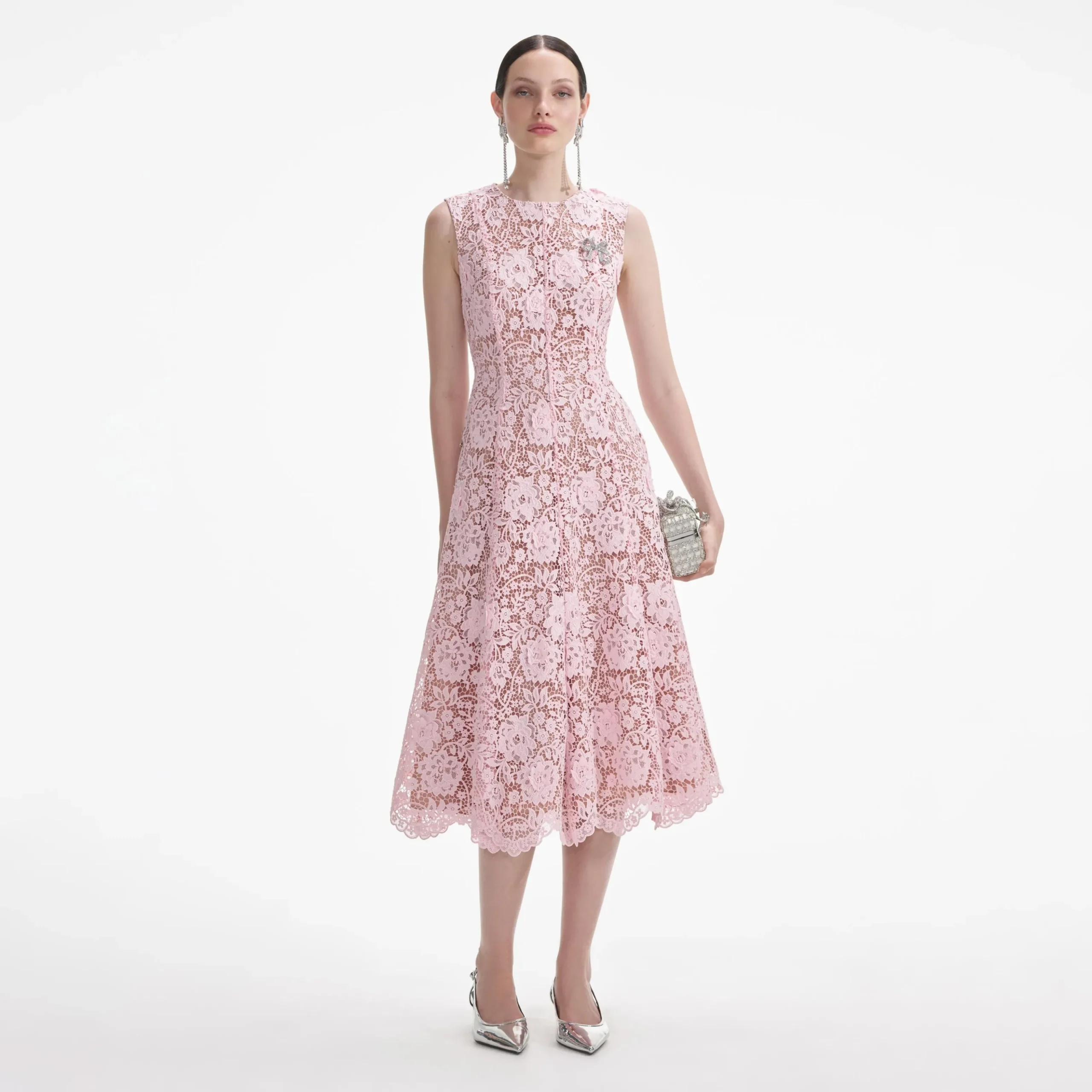 Flower Lace Midi Dress^self-portrait Fashion
