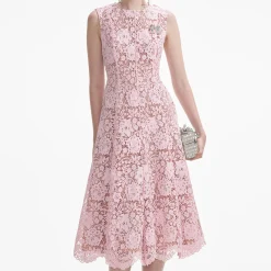 Flower Lace Midi Dress^self-portrait Fashion
