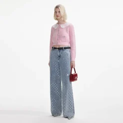 Fluffy Rib Knit Cardigan^self-portrait Fashion