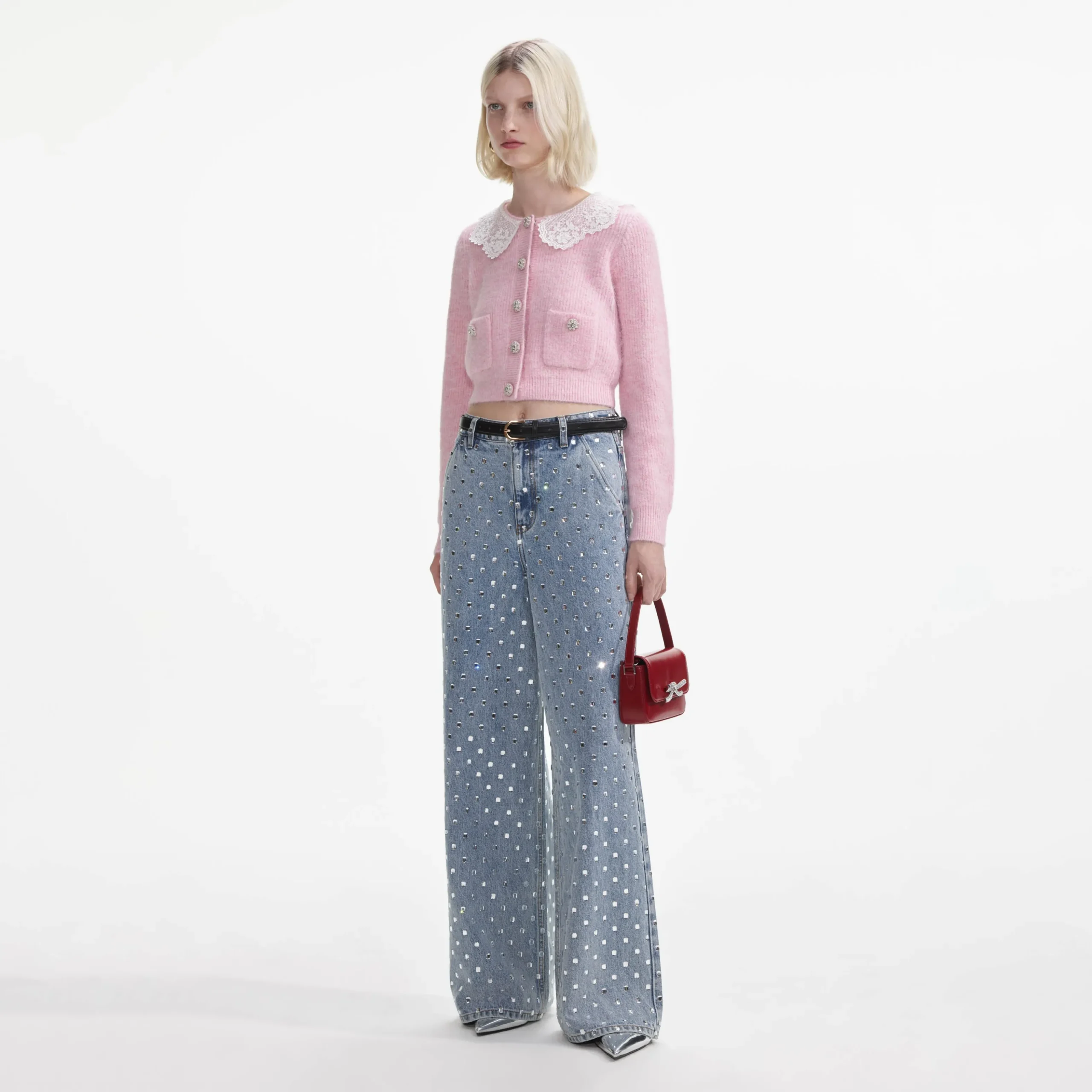 Fluffy Rib Knit Cardigan^self-portrait Fashion