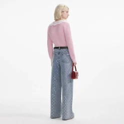 Fluffy Rib Knit Cardigan^self-portrait Fashion