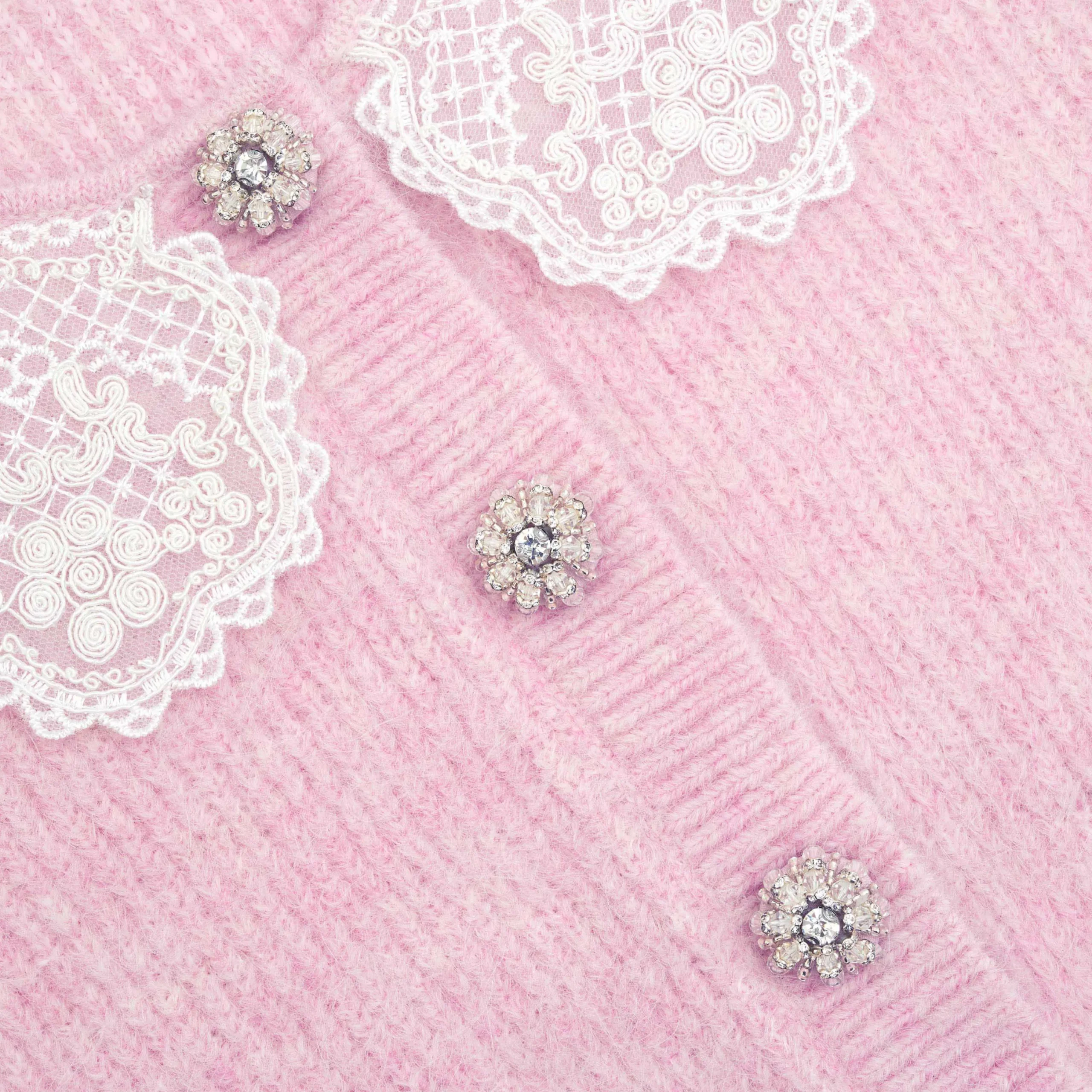 Fluffy Rib Knit Cardigan^self-portrait Fashion