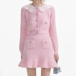 Fluffy Rib Knit Mini Skirt^self-portrait Best Sale