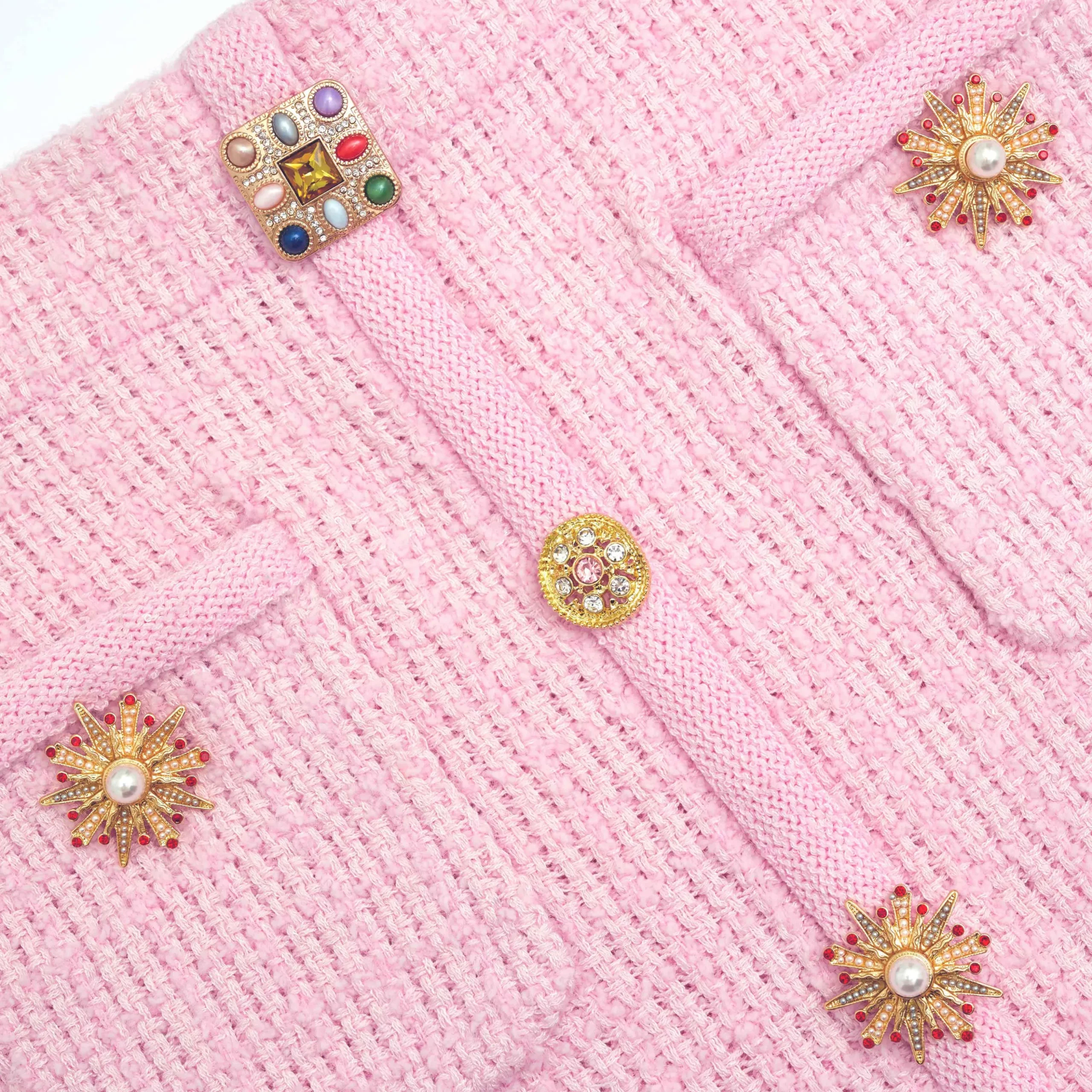 Jewel Button Knit Mini Skirt^self-portrait Online