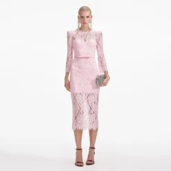 Lace Bustier Midi Dress^self-portrait Outlet