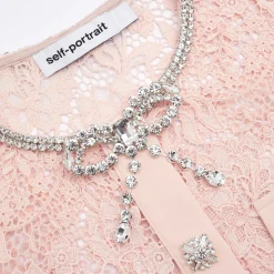 Lace Diamante Bow Midi Dress^self-portrait Sale
