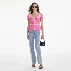 Lace Open Neck Top^self-portrait Outlet