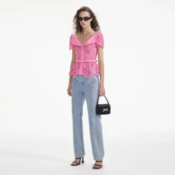 Lace Open Neck Top^self-portrait Outlet