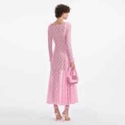 Lace Ruffle Midi Dress^self-portrait Store