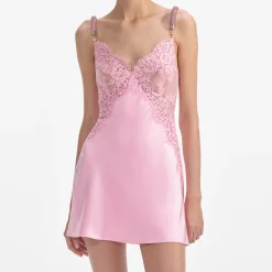 Lace Satin Mini Dress^self-portrait Hot