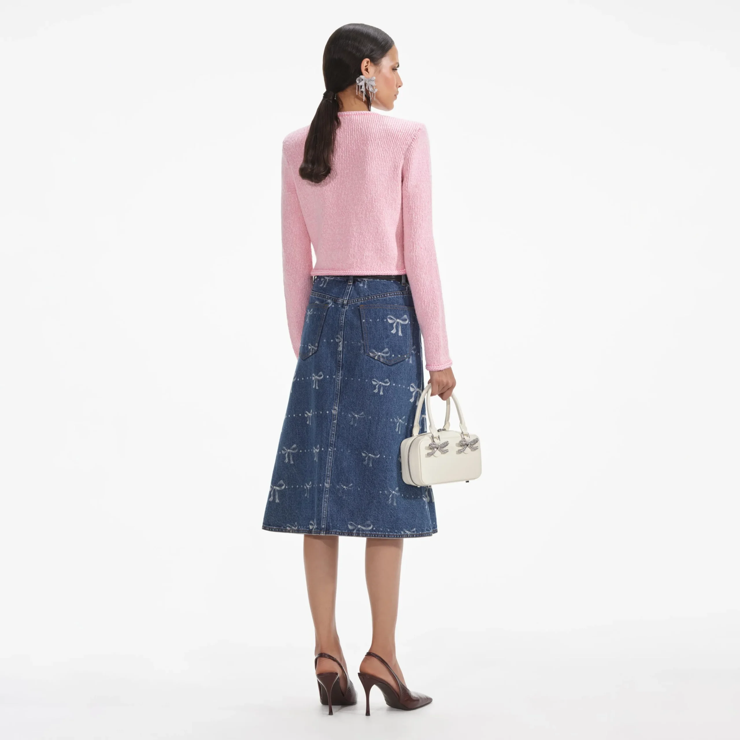Melange Merino Cardigan^self-portrait Flash Sale