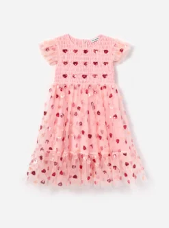 Mesh Heart Sequin Dress^self-portrait Best Sale