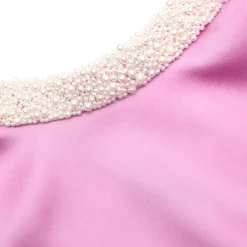 Pearl Trim Satin Mini Dress^self-portrait Sale